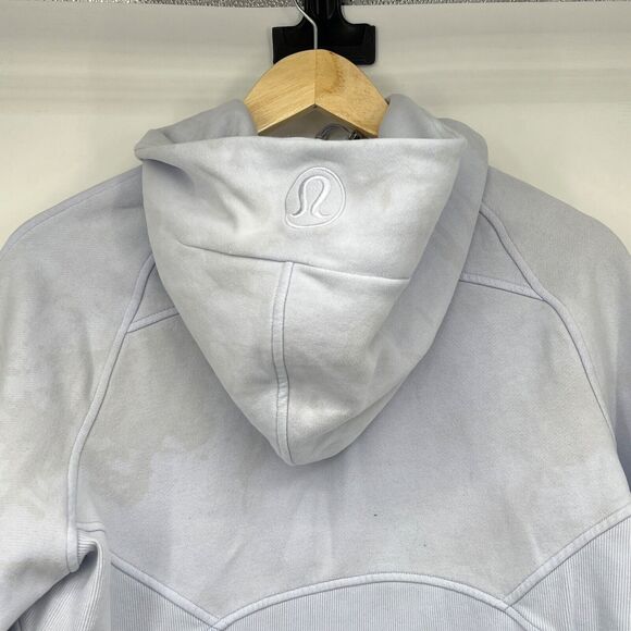 Lululemon Scuba Oversized Half Zip Hoodie Light Blue Women XS/S Crop flawed - Picture 9 of 11